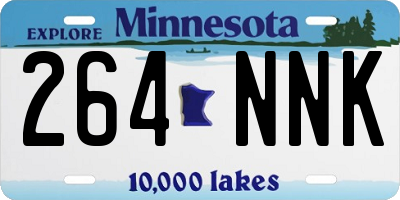 MN license plate 264NNK