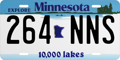 MN license plate 264NNS