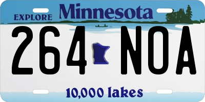 MN license plate 264NOA
