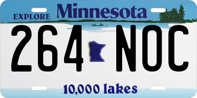 MN license plate 264NOC