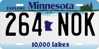 MN license plate 264NOK