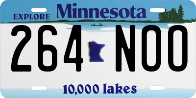 MN license plate 264NOO