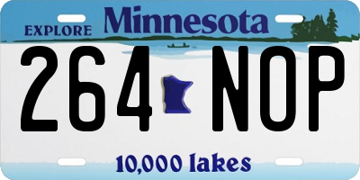 MN license plate 264NOP