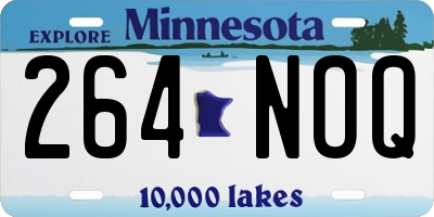 MN license plate 264NOQ