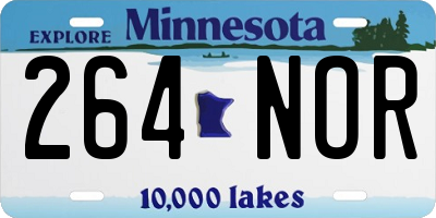 MN license plate 264NOR