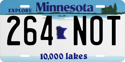 MN license plate 264NOT