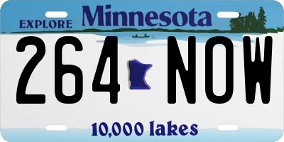 MN license plate 264NOW