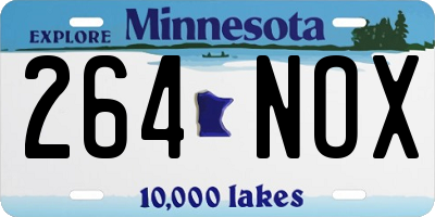 MN license plate 264NOX