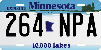 MN license plate 264NPA