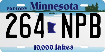 MN license plate 264NPB
