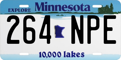 MN license plate 264NPE