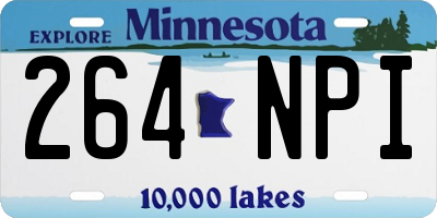 MN license plate 264NPI