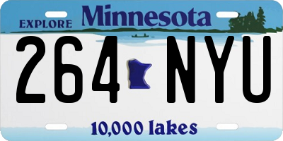 MN license plate 264NYU