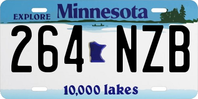 MN license plate 264NZB