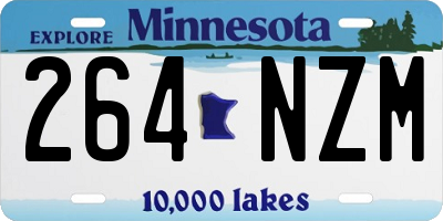 MN license plate 264NZM