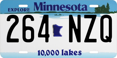 MN license plate 264NZQ