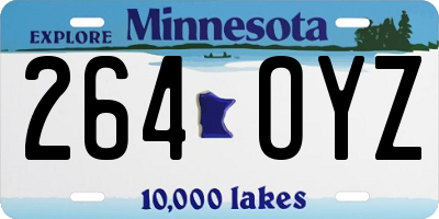 MN license plate 264OYZ