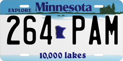 MN license plate 264PAM
