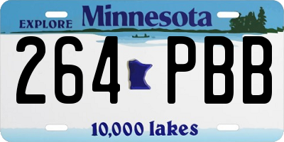 MN license plate 264PBB