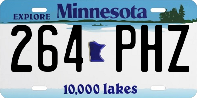 MN license plate 264PHZ