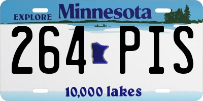 MN license plate 264PIS