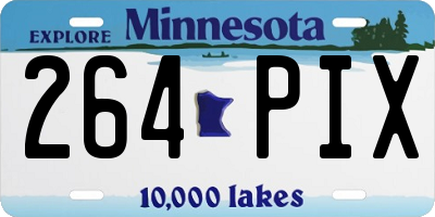 MN license plate 264PIX