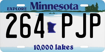 MN license plate 264PJP