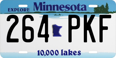 MN license plate 264PKF