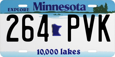 MN license plate 264PVK