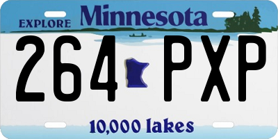 MN license plate 264PXP