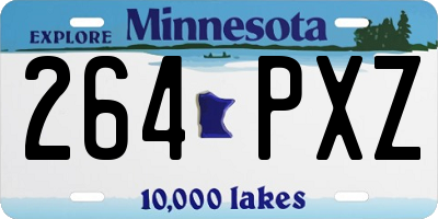 MN license plate 264PXZ