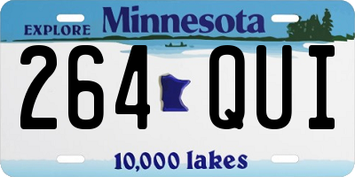 MN license plate 264QUI