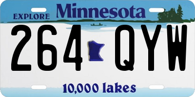 MN license plate 264QYW