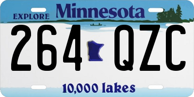 MN license plate 264QZC
