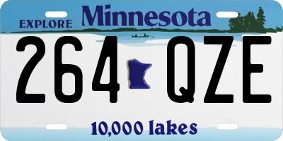 MN license plate 264QZE
