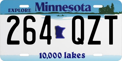 MN license plate 264QZT