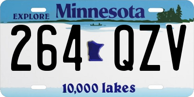 MN license plate 264QZV
