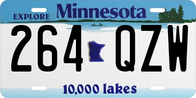 MN license plate 264QZW