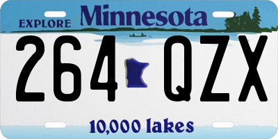 MN license plate 264QZX