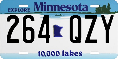 MN license plate 264QZY