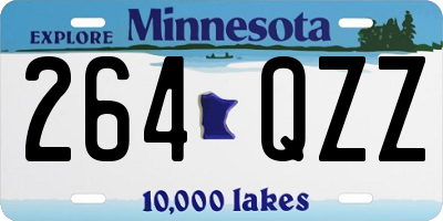 MN license plate 264QZZ