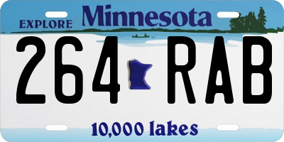 MN license plate 264RAB