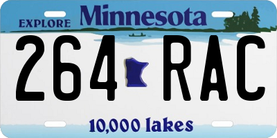 MN license plate 264RAC