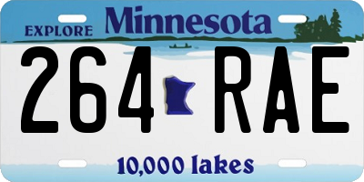 MN license plate 264RAE
