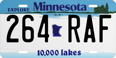 MN license plate 264RAF