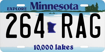 MN license plate 264RAG