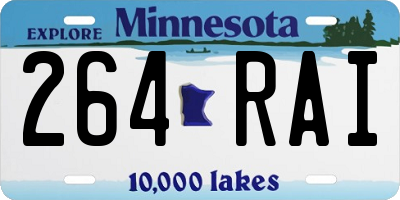 MN license plate 264RAI