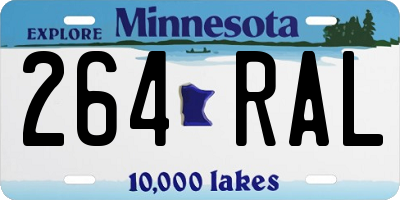 MN license plate 264RAL