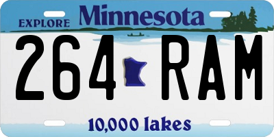 MN license plate 264RAM