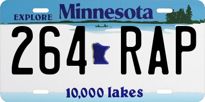 MN license plate 264RAP